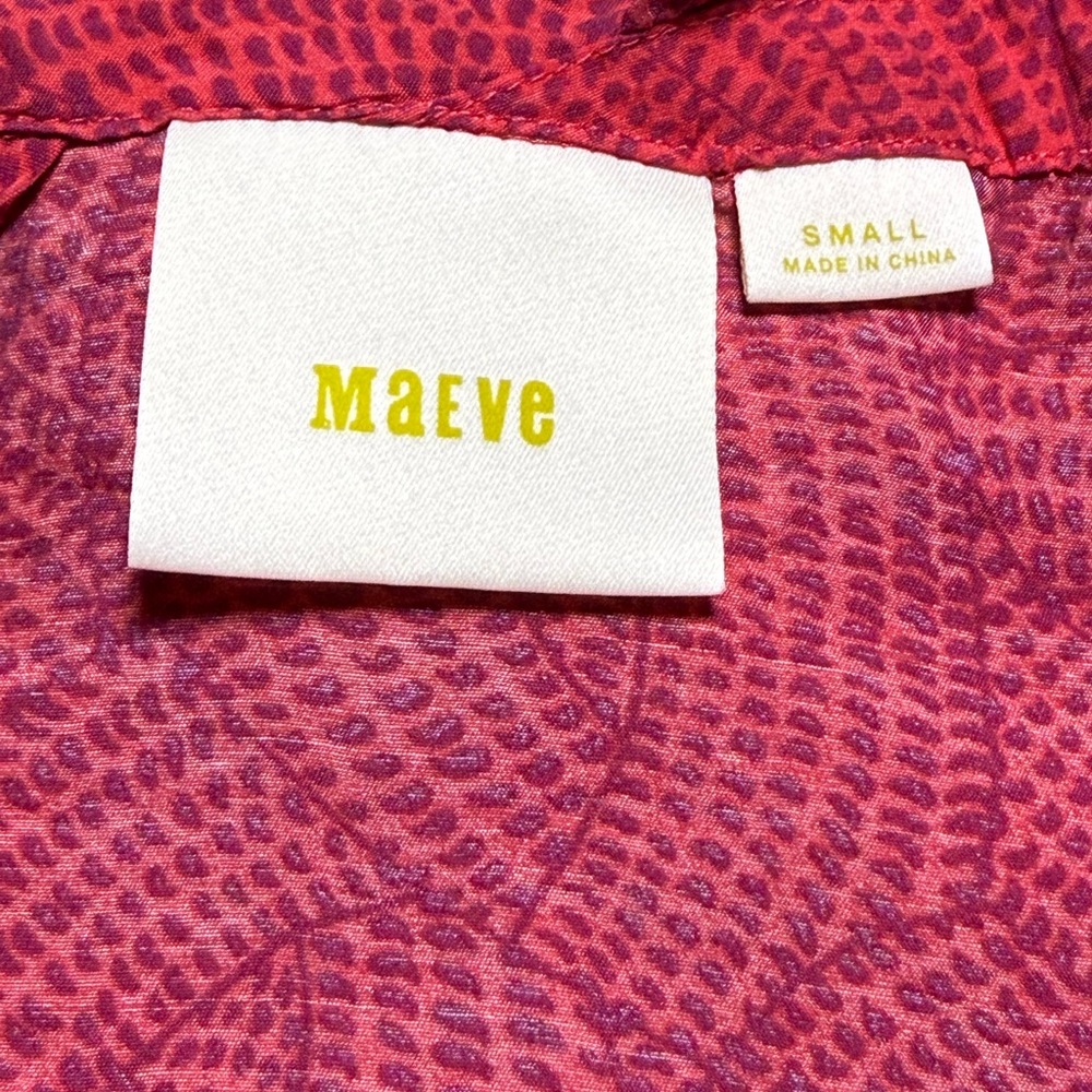 Maeve Crimson Patterned Blouse - Picture 3 of 5